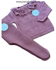 MEBI NATURE JUBON CUELLO DRALON Y POLAINA ROSA