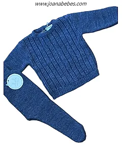 MEBI NATURE JUBON MELANGE Y POLAINA INDIGO