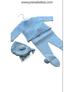 MICOLINO CONJUNTO 3 PIEZAS CIELO