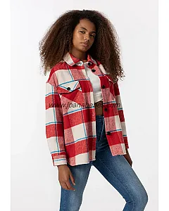 TIFFOSI Chaqueta Shacket Cuadros Tacto Suave
