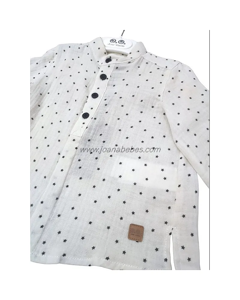 JOSE VARON BLUSA ESTRELLAS BEIG