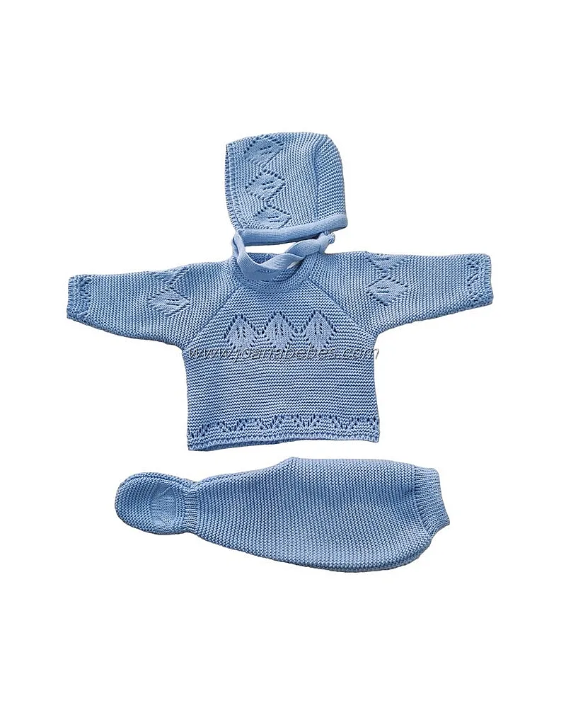 CONJUNTO 3 PIEZAS CELESTE