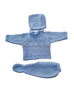 CONJUNTO 3 PIEZAS CELESTE