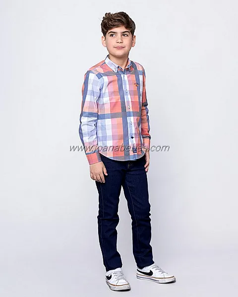 SPAGNOLO CAMISA BOTON OXFORD CUADROS POLO