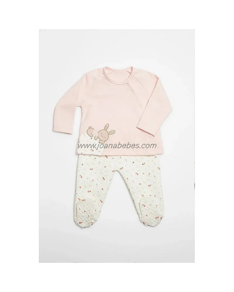 YSABEL MORA CONJUNTO BEBÉ MANGA LARGA FLORES