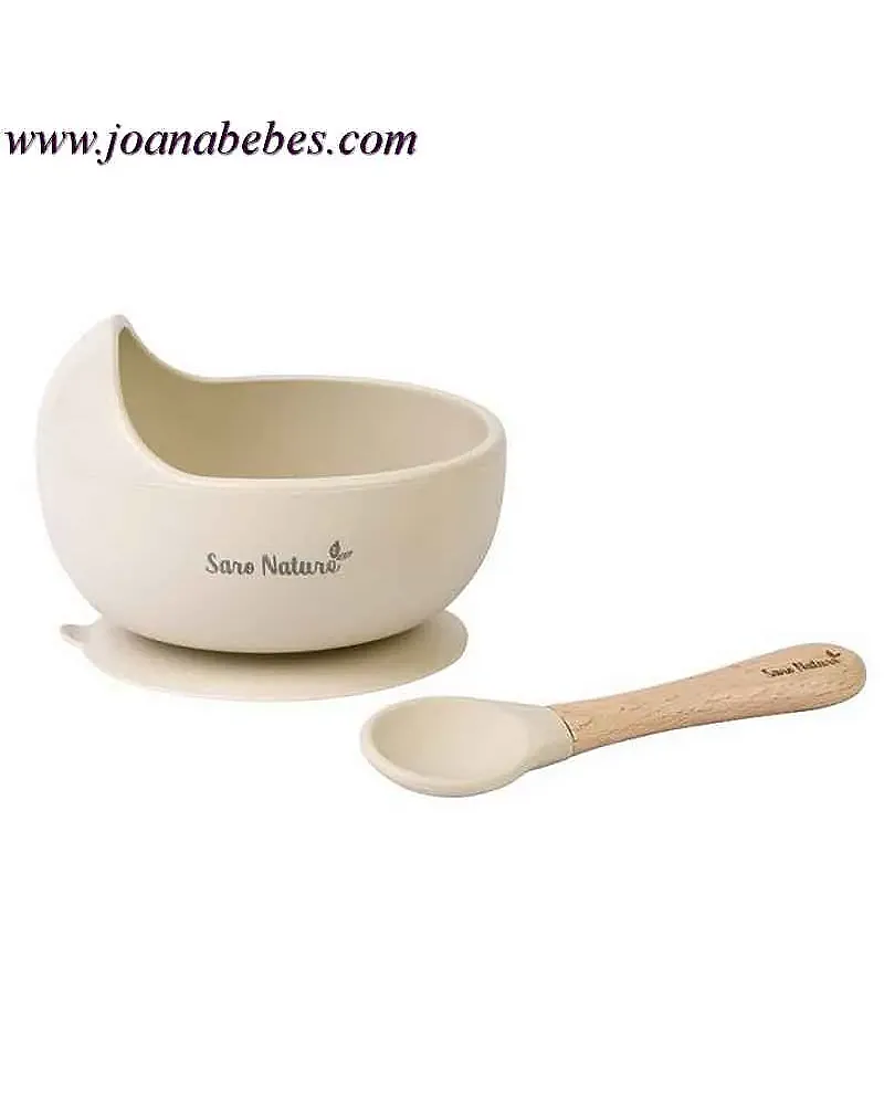 Set de bol y cubierto con ventosa ARENA