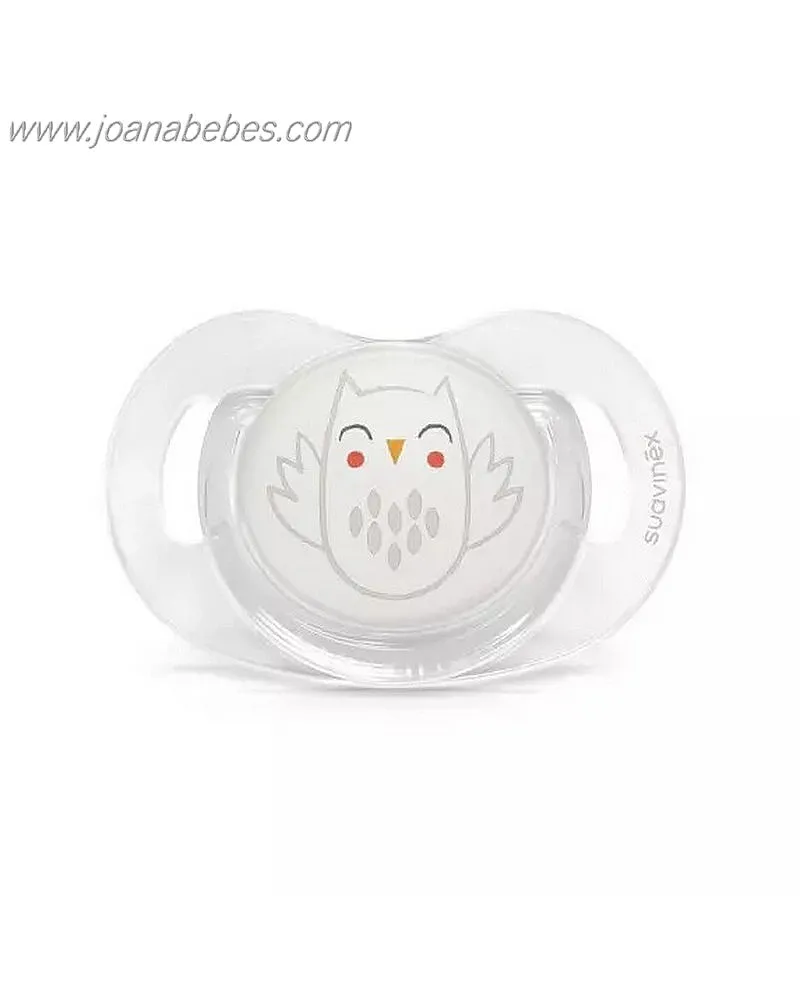 SUAVINEX Chupete fisiologico silicona 0-6 meses Owl Beig