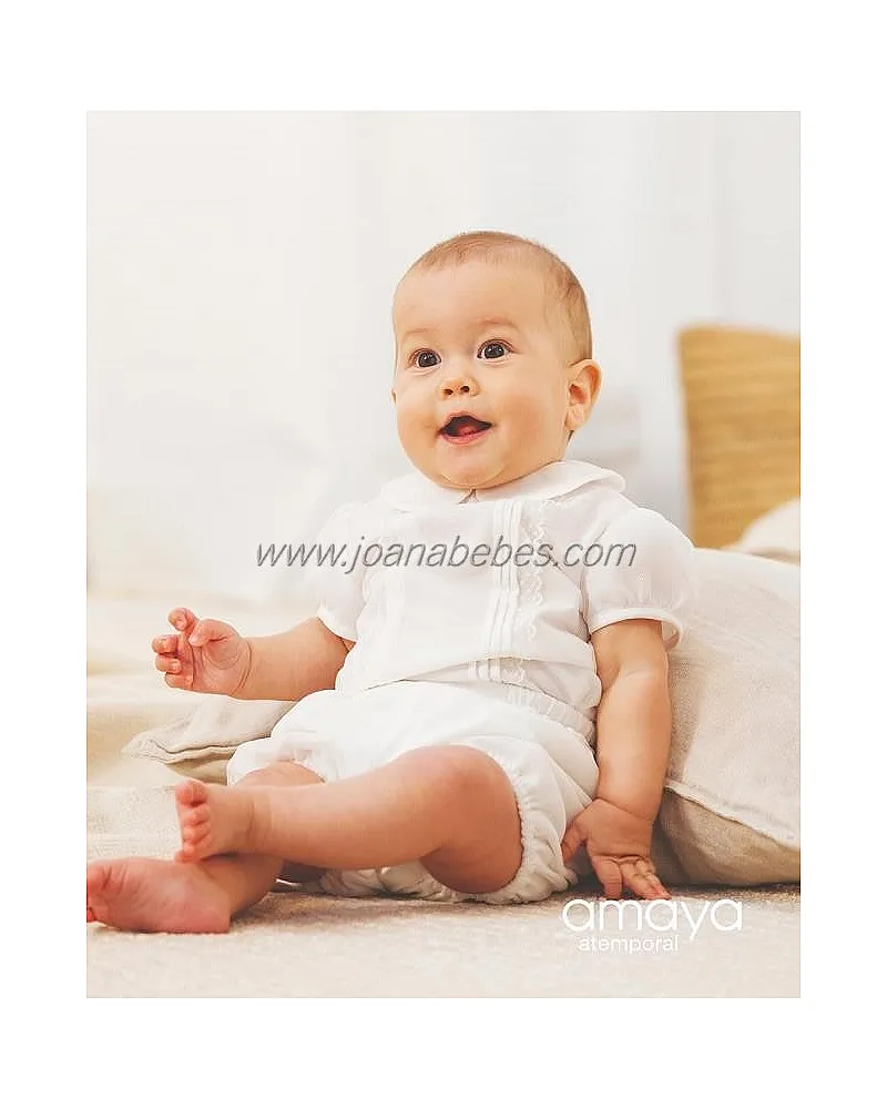 AMAYA CONJUNTO EN TUL Y ALGODON