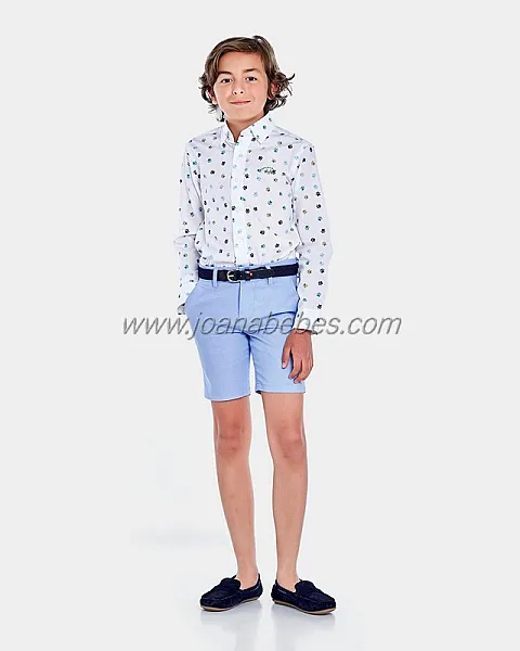 SPAGNOLO CAMISA CUELLO BOTON POPELIN ESTAMP