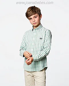 SPAGNOLO CAMISA CUELLO BOTON POPELIN CUADROS 4525