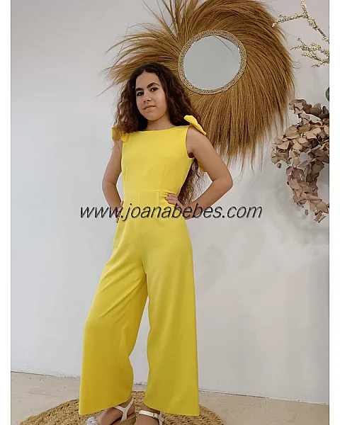 MY BELLA MOON MONO CREP CON LAZOS AMARILLO