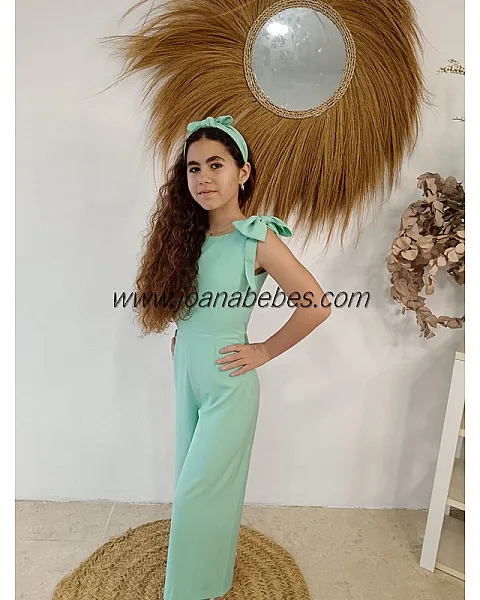 MY BELLA MOON MON DE CREP CON LAZOS VERDE AGUA