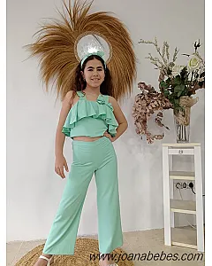 MY BELLA MOON CCONJUNTO CREP VERDE