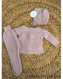 MEBI NATURE CONJUNTO 3 PIEZAS ALGODON ROSA NUDE