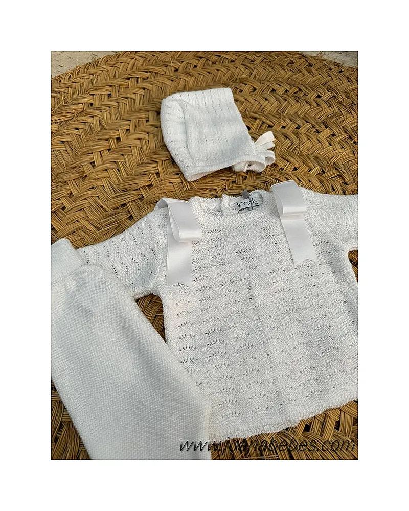 MEBI NATURE CONJUNTO 3 PIEZAS BLANCO