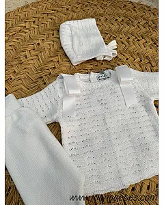 MEBI NATURE CONJUNTO 3 PIEZAS BLANCO