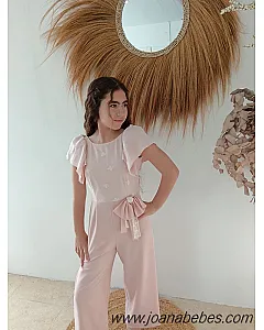 MONO DE CREP CON VOLANTE Y LAZADA EN LA ESPALDA