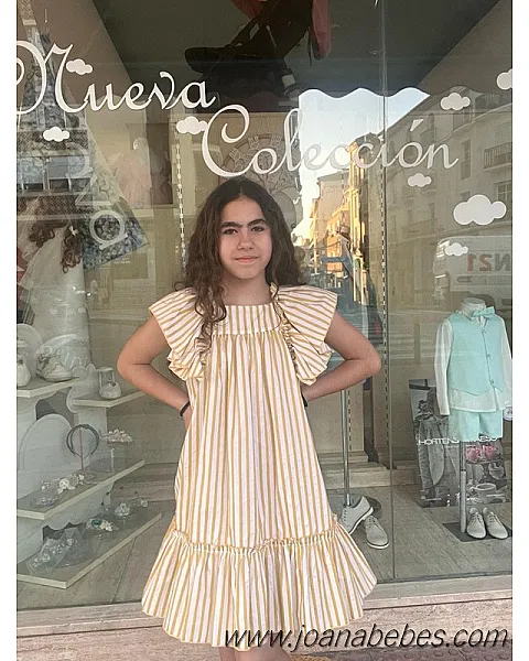 VESTIDO RAYAS MOSTAZA JOSE VARON