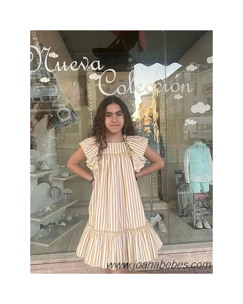 VESTIDO RAYAS MOSTAZA JOSE VARON