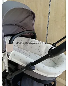 GUARNITURA ACOLCHADA POLLITOS CELESTE