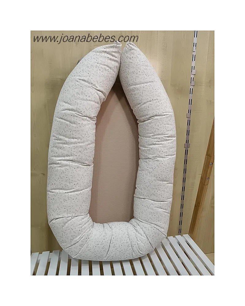 CUNA NIDO RAMITAS Y CORAZONES BEIG