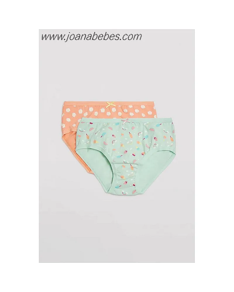 YSABEL MORA BRAGUITA NIÑA ALGODÓN PACK DE 2 TONOS VIVOS