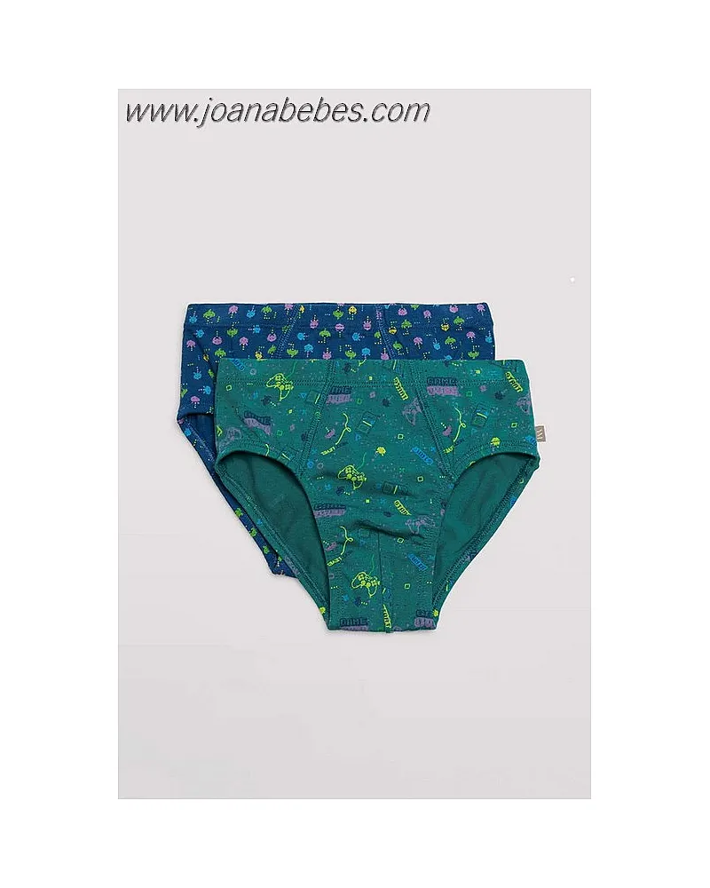 YSABEL MORA CALZONCILLOS SLIP NIÑO PACK DE 2 ESTAMPADO JUEGOS