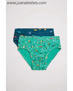 YSABEL MORA CALZONCILLOS SLIP NIÑO PACK DE 2 ESTAMPADO COCHES