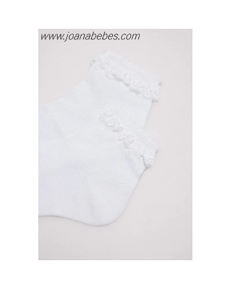 YSABEL MORA CALCETIN VOLANTE BLANCO