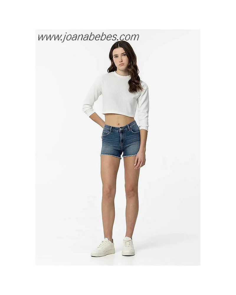 TIFFOSI Bermuda Denim de Tiro Medio
