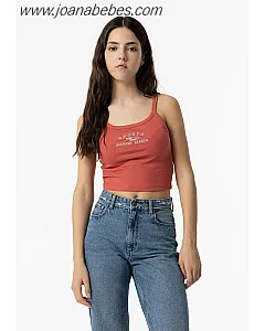 TIFFOSI Crop Top con Bordado Frontal