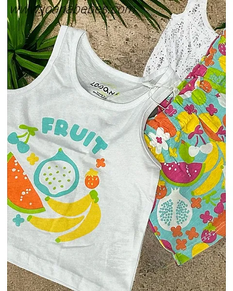 LOSAN CONJUNTO FRUTAS LKGAP0602-24002 WHITE