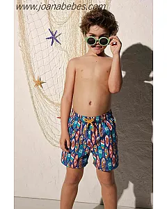 BAÑADOR SHORT NIÑO ESTAMPADO TABLAS DE SURF