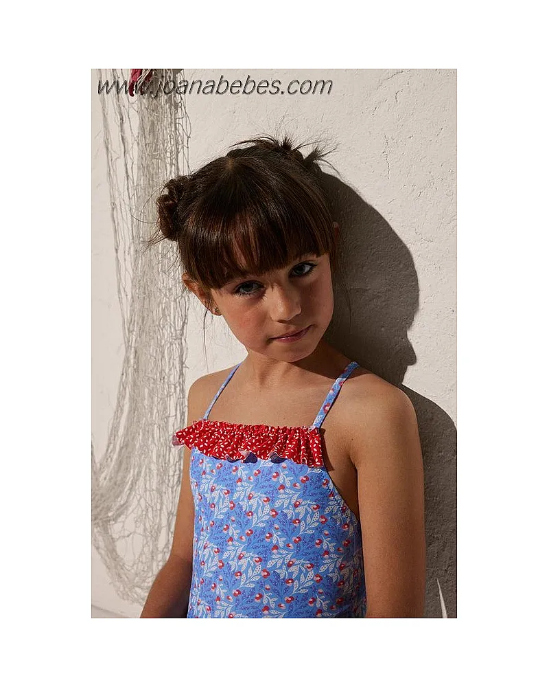 BAÑADOR NIÑA ESTAMPADO HOJAS