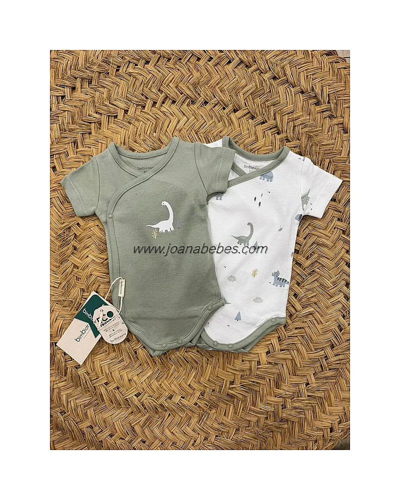PACK 2 BODYS MANGA CORTA TREX ALGODON ORGANICO