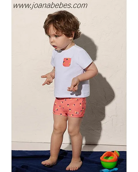 BAÑADOR BOXER BEBÉ ESTAMPADO PIÑAS