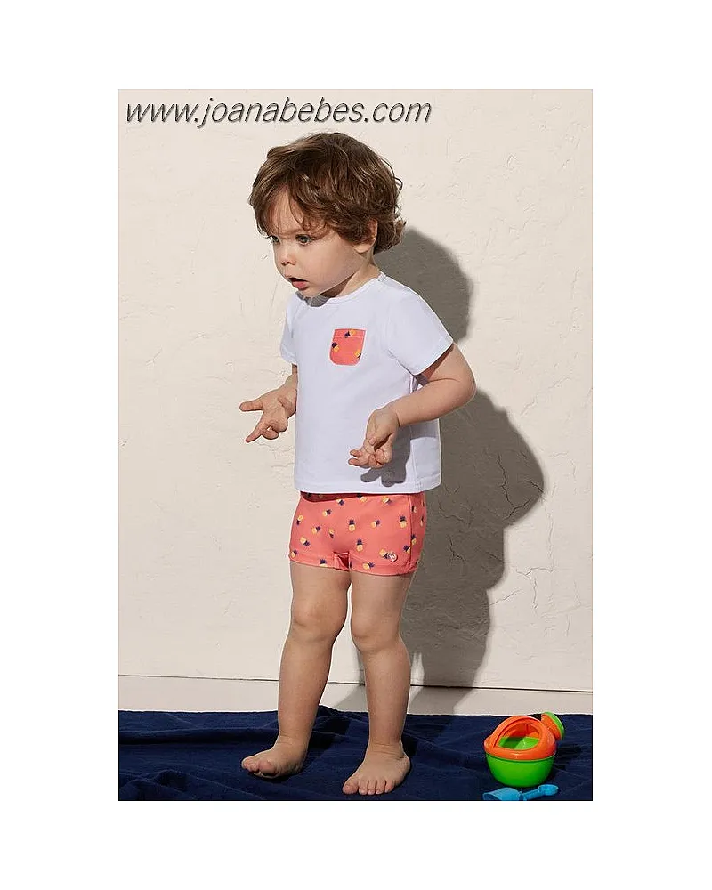 BAÑADOR BOXER BEBÉ ESTAMPADO PIÑAS