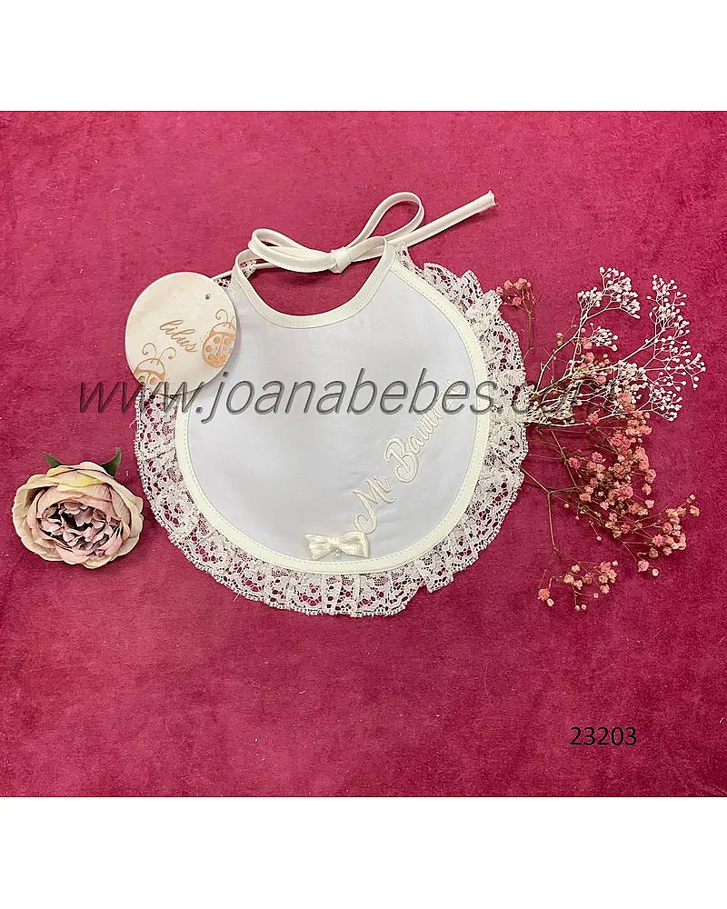BABERO BAUTIZO TRIPLE ORGANZA PUNTILLA