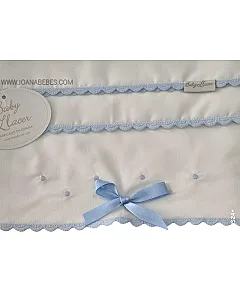 Sabana cuna blanco celeste
