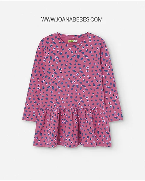 LOSAN VESTIDO ANIMAL PRINT DARK PINK