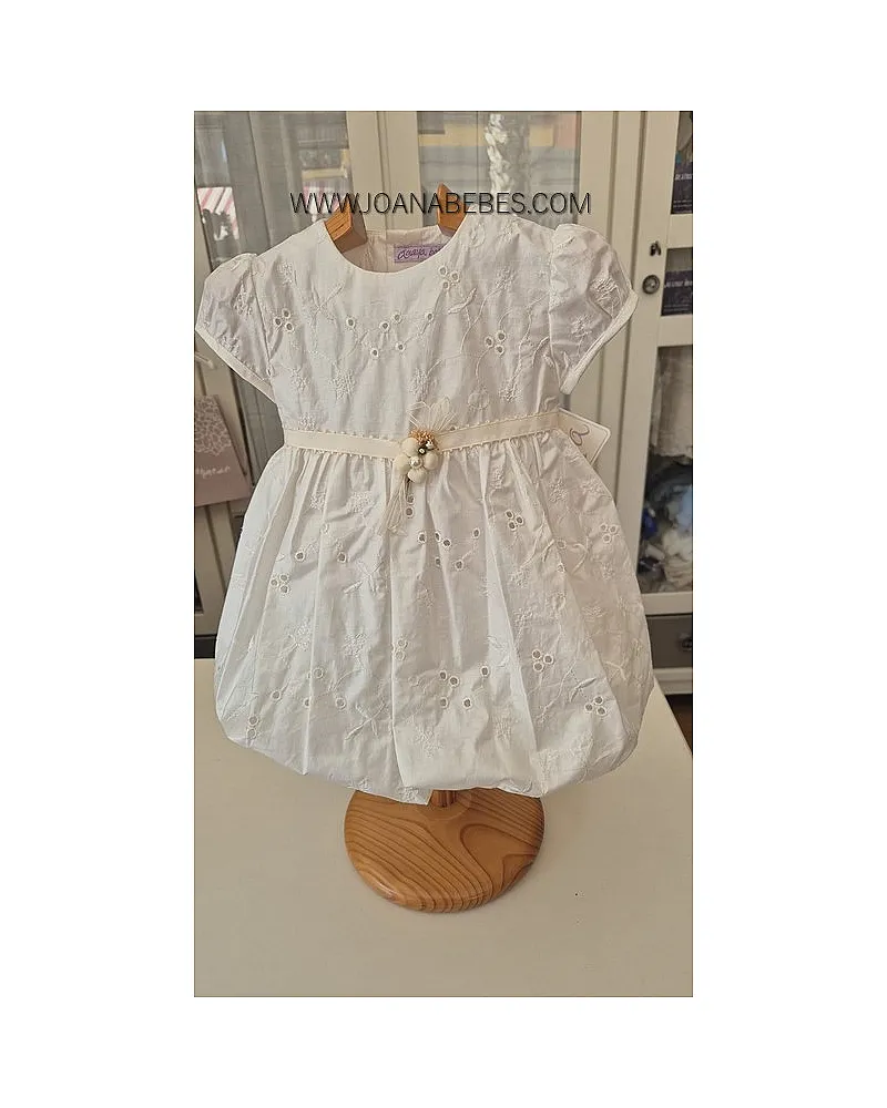 AMAYA VESTIDO TELA BORDADA PERFORADA
