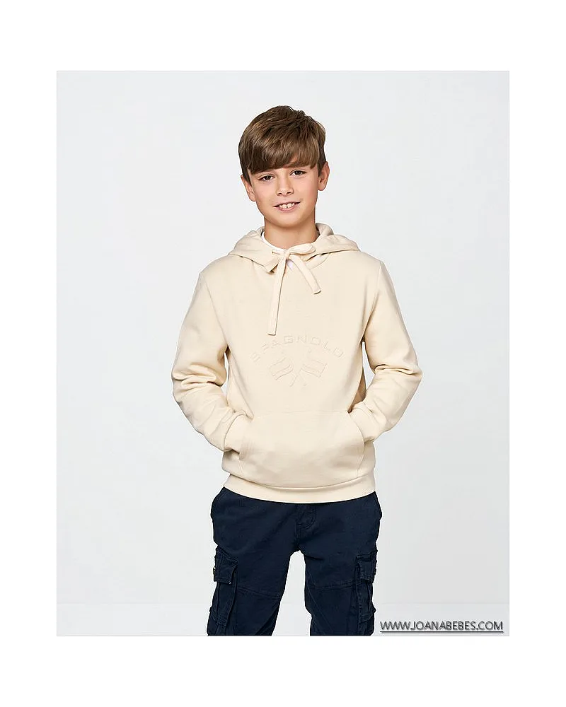 SUDADERA LOGO EMBOZADO SPAGNOLO 3539