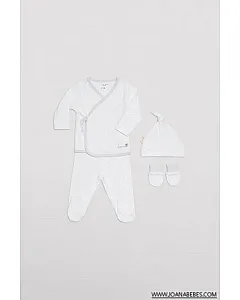 Pack bebé primera puesta algodón natural blanco