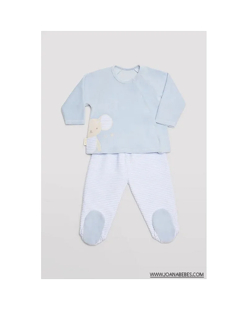 Conjunto bebé manga larga ratoncito azul Conjunto bebé manga larga ratoncito azul