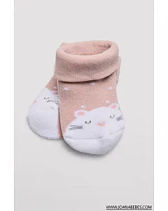 Pack 4 calcetines de bebé recién nacido térmicos estampados gatito