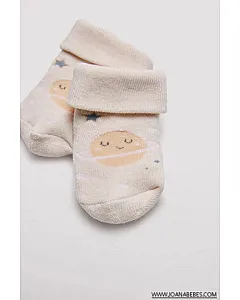 Pack 2 calcetines de bebé recién nacido térmicos remallados a mano espacio