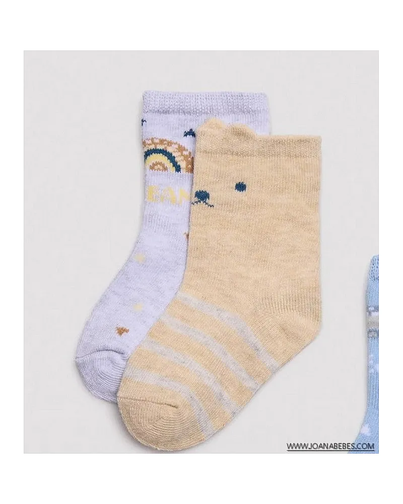 Pack 2 calcetines algodón de bebé estampados little dream