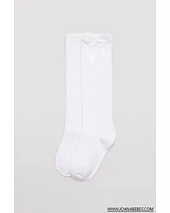 Calcetín infantil largo detalle lazo BLANCO