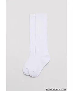 Calcetín infantil largo canalé BLANCO