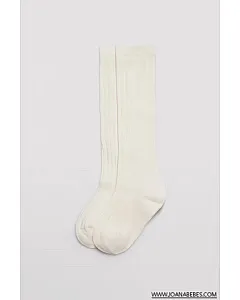 Calcetín infantil largo canalé MARFIL